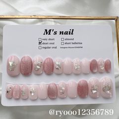 オーダーメイド/匿名発送可能/ネイルチップ22枚入り/全サイズ入り/結婚式/成人式/ブライダルネイル/ネイルチップ/マグネットネイル