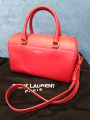 2049 SAINT LAURENT サンローラン ベイビー ダッフル ショルダーバッグ レッド