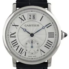 【OH済】カルティエ CARTIER ロトンド ドゥ カルティエ W1552851 腕時計 WG レザー 手巻き シルバー ユニセックス 【中古】のサムネイル