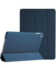 対応端末： iPad iPad バックカバー Air Air 半透明フロスト 9.7 フォリオ保護ケース スタンド 第2世代(A1566 超スリム スマート A1567)-ネービー 2(2014発売)ケース ProCase