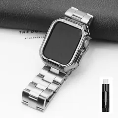 ［ ショップス］]AppleWatch ベルト ステンレス 銀 バンド アップルウォッチ E017　E
