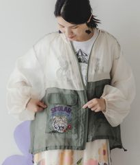 イズスカラーis scolar 552273：ミックスフルーツ柄シアー