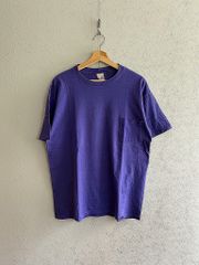 90's LEE POCKET T-SHIRT USA製 リー ポケットTシャツ 無地 ブランク パープル L