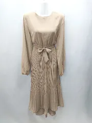 ◇ ◎ GRL グレイル 長袖 ロング丈 ワンピース サイズM ベージュ レディース E  【1405140026337】