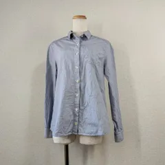 【ドゥファミリー】シャツ　長袖　ストライプ　白　綿100％　M　コットン 日本製　レディース Y2K　フェアリーグランジ　森ガール