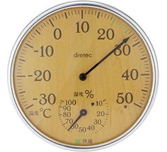 dretecドリテック 温湿度計 アナログ 温度計 湿度計 木目 卓上 壁掛け O-319NWナチュラルウッド