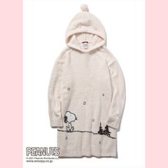 ジェラートピケ PEANUTS スヌーピー パネルジャガードフートドレス