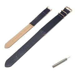 20mm 腕時計 ウォッチ ネイビー バンド ベルト NATO ストラップ 牛革 本革 レザーベルト サルバトーレマーラ 20ミリ 20mm幅 工具付 NATOベルト NATOストラップのサムネイル