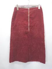 ◇ ⊇ Spick & Span スピック＆スパン コーデュロイ 膝下丈 ナロー スカート サイズ40 レッド系 レディース E  【1507160012229】