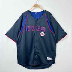 【フォロワー様クーポン配布中！】MLB CHICAGO CUBS シカゴ カブス 刺繍ロゴ 半袖 ユニフォーム ゲームシャツ ベースボールシャツ メジャーリーグ 輸入古着 海外古着 US古着 メンズ XL 【S79】