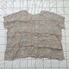 ◇ ⊂ スタディオクリップ 柄入り 半袖 リネン100エスニック柄ブラウス サイズF マルチカラー レディース E  【1508200019659】