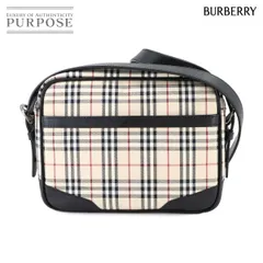 未使用 展示品 バーバリー BURBERRY ノバチェック ショルダー バッグ キャンバス レザー ベージュ ブラック Shoulder Bag 90297990