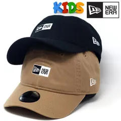 キッズ ニューエラ キャップ 子ども NEWERA Youth 9TWENTY ウォッシュドコットン ボックスロゴ カーキ ホワイト ブラック ハンドウォッシャブル 全2色【MB】