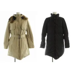 インディヴィ INDIVI ダウンコート ロング ラクーンファー アウター リバーシブル 2WAY 36 S ベージュ /RO 