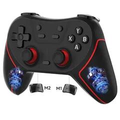 ワイヤレス コントローラー ゲームパット Switch 2 Switch 1 Android iOS PS4 PS3 PC対応 Steam プロコン無線, Bluetooth 無線 有線 ゲームコントローラーPC, スマホホルター付き 背面ボタン付き マク 1