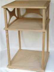 未使用超美品　惺斎好 桐木地 糸巻透二重棚 表千家 茶道具 楽天市場】【茶器/茶道具 お棚】 糸巻透二重棚 惺斎好写し 小林