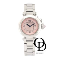 【ODAFUKU】【おだ福】【オダフク】【おだふく】 【中古】カルティエ Cartier ミスパシャ Miss Pasha W3140008 ピンク Pink クオーツ メーカー箱 　メーカー保証書 レディース