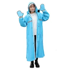 リュック対応 手袋付き 自転車 大きいツバ ロング丈 雨具 雨合羽 レインウエア 自転車 バイク バイク 反射テープ 収納袋付き ポンチョ 完全防水 メンズ 防? 豪雨 レディース 梅雨対策 防災グッズ レインコート 男女兼用