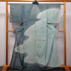 紗訪問着　夏着物　両面染め　花【231909】