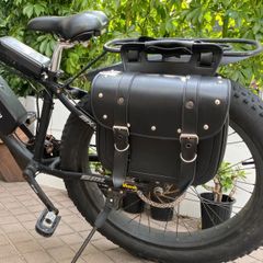 パラダイスバイクバッグ 自転車にも！ サイドバッグ 6L  コスパ最高 黒スタッドタイプ