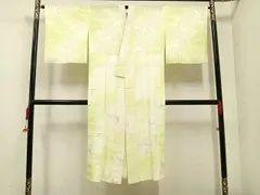 平和屋着物●長襦袢　無双仕立て　飛鶴花地紋　暈し染め　鈴乃屋扱い　正絹　逸品　AABA8189ph