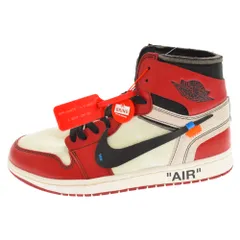 NIKE (ナイキ) ×OFF WHITE THE 10: AIR JORDAN 1 CHICAGO AA3834-101 オフホワイト ザテン エアジョーダン1 シカゴ ハイカットスニーカー レッド/ホワイト US9.5/27.5cmのサムネイル