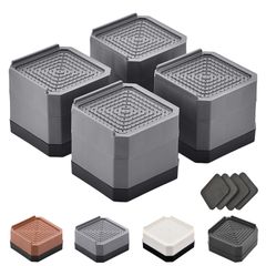 【在庫処分】振動吸収 異音吸収 耐荷重約2000kg テーブルの角を守る 床に傷防止 滑り止め 自由につなぎ合わせる 家具に傷防止 1セット4個入り 取り外し可能 洗濯機・乾燥機・冷蔵庫用置き台 据付脚IST001 高さ調節 洗濯機用防振かさ上げ台 2-GY 