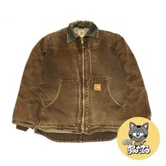 カーハート 古着 デトロイトジャケット USA製 ダック 裏地ボア S