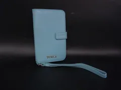 FURLA フルラ レザー 手帳型 iPhone6 ケース アイフォンケース レディース ライトブルー系 DJ6721