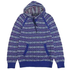 ◆美品◆ コムデギャルソン オム COMME DES GARCONS HOMME ノルディック ニットパーカー メンズ 青 sizeS HK-N010 2013SS AD2012 [Y03027]のサムネイル