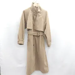 ■ ⊇◎ ノーブランド 起毛調 シングルボタン 長袖 ロングコート サイズM キャメル系 レディース E  【1412260016940】