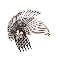 髪飾り 成人式 振袖 前撮り 袴 花 浴衣 夏祭り 花火大会 黒 ラインストーン キラキラ おしゃれ かわいい 個性的 かんざし コー No.9-4371