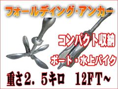 フォールディングアンカー　2.5キロ　小型ボート用