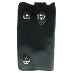 クロムハーツ レザーキーケース インボイス原本付 インボイス原本無修正】クロムハーツ キーケース クロスボタン