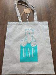 GAP　ブラナンベア　水色　ノベルティ　リサイクルコットンバッグ