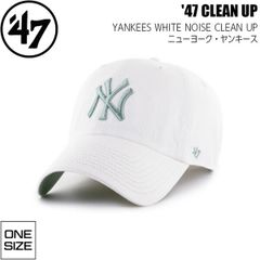 47Brand  キャップ  クリーンナップ ニューヨーク・ヤンキース ホワイトノイズ ホワイト × ユーカリ 帽子