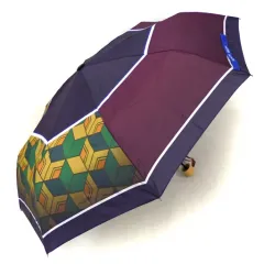 【中古】傘・パラソル 冨岡義勇 北斎グラフィックコラボレーション三つ折り畳傘 「鬼滅の刃」 プレミアムバンダイ限定