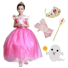 ハロウィン 子供 お姫様 ドレス コスプレ 衣装 4点セット クリスマス 衣装 女の子 ドレス キッズコスチューム 仮装 お姫様 なりきり 演劇 