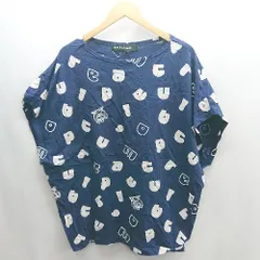 ◇ ⊂ Φ mercibeaucoup, メルシーボークー 総柄 ノースリーブ サイズ1 ネイビー系 レディース E  【1502060001359】のサムネイル