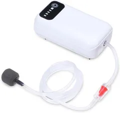 UTK Usagi To Kame エアーポンプ 充電式 USB 小型軽量 200g 最大38時間稼働 説明書付 釣り 水槽 エアレーション(ホワイト)のサムネイル