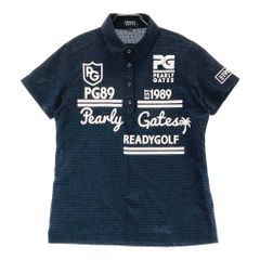 美品 PEARLY GATES パーリーゲイツ 半袖ポロシャツ ヤシの木総柄 美品 PEARLY GATES ヤシの木柄 ブルー ポロシャツ サイズМ - メルカリ
