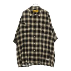 FAT (エフエーティー) OMBLAPE S/S SHIRTS フロントポケット チェック柄 半袖シャツ ブラック F32310-SH13-ABのサムネイル