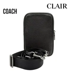 【極美品】COACH コーチ エイデン クロスボディ リファインド ペブル レザー CS044 スマホショルダー ミニ ショルダーバッグ ユニセックス ブラック