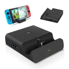 Switch ドック 充電スタンド TV出力 切り替え 直接にTV出力 小型  スイッチ ドック 放熱（HDMI  TVモード テーブルモード USB3.0）軽量 持ち運び便利