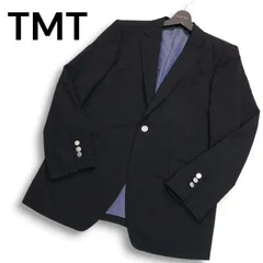 TMT ティーエムティー ビッグホリデー 通年 刻印 銀ボタン★ ブレザー テーラード ジャケット Sz.M メンズ 黒 日本製のサムネイル