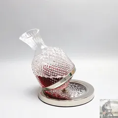 【新品未使用】北欧風 クリエイティブグラス 回転ワインセット デコレーション 小さな置物