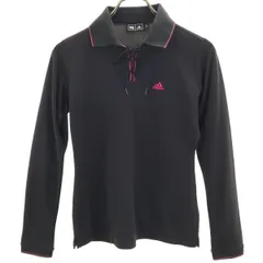 adidas アディダス ゴルフ 長袖 ポロシャツ S チャコール レディース 古着