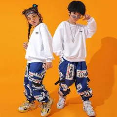 ヒップホップ キッズダンス衣装 セットアップ HIPHOP 長袖 シャン 花柄 パンツ ズボン 男の子 女の子 子供服 ジャズダンス ステージ衣装 練習着 体操服 huayue07huayue07