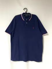 正規品 新モデル) POLO RALPH LAUREN(ポロラルフローレン) クラシックフィット バイカラー ピケ 半袖 ポロTシャツ _ネイビー
