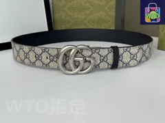 【今日特価】Gucci グッチ ダブル G レトロ回転バックル ベルト